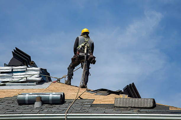 Professional Roof Installation technician working in Romayor, TX